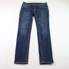 Big Star Nico Womens Jeans SZ 29R Blue Slim Straight Low-Rise Thick 32X31.5