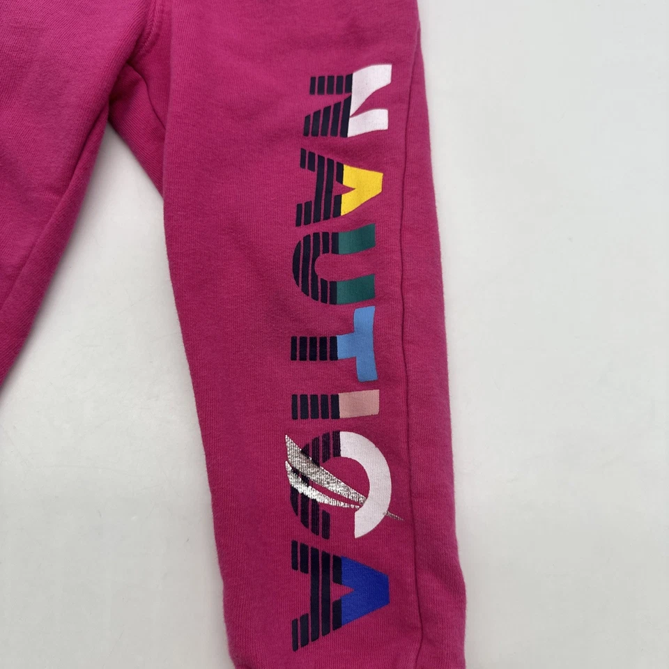 Nautica 慢跑运动裤 学步儿童 女孩 尺寸 2t 粉红色口袋 标志 #37473 — 第 2/4 张图片