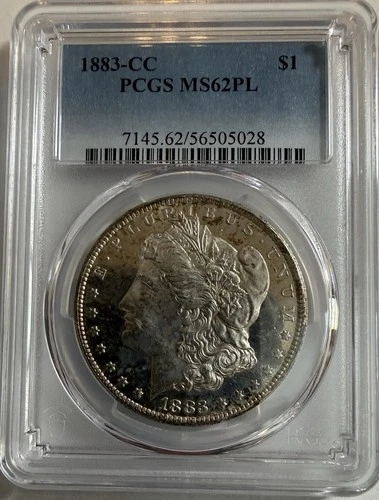 1883 CC Morgan Silver Dollar PCGS MS62PL Uncirculated - Just Graded-New Holder