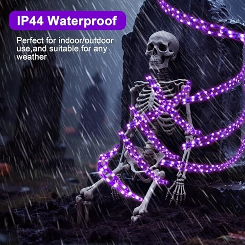 Battery Operated Halloween Lights, 10.5FT 175 LED Plastic Chains 175LED Purple - Bild 6 von 8