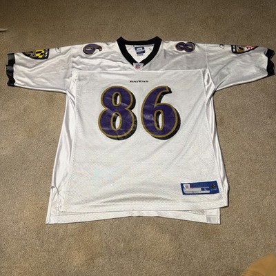 Baltimore Ravens Jersey Large Todd Heap Mens Reebok White Large
