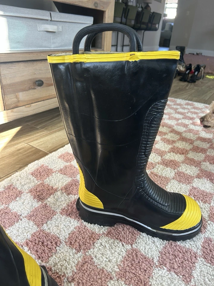 Croydon Bomberos Bombero Hombre Botas Goma Aislado Puntera Acero Talla 9 Foto 3 de 4