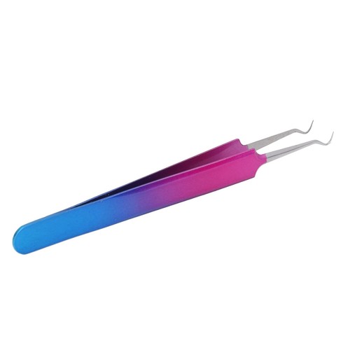 Punta Curva Blackhead Extractor Tweezer In Acciaio Inossidabile Precise Blemishs - Foto 1 di 12