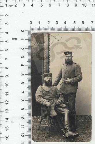 Foto, 2 Soldaten, 1. Weltkrieg, Postkarte - 第 1/2 張圖片