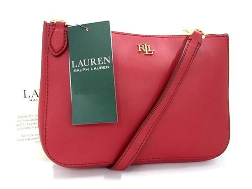 Sac bandoulière en cuir Lauren Ralph pour vente en gros femme rouge Bm3056