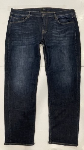 Jeans uomo Seven 7 for All Mankind taglia 42x34 Austyn gamba dritta blu scuro