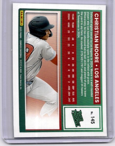 2025 Donruss Stars Parallel Christian Moore 140/250 Los Angeles Angels #145 - Picture 2 of 2