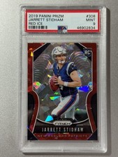 Jarrett Stidham New England Patriots  Panini Prizm NFL 2019 RED ICE ROOKIE PSA 9