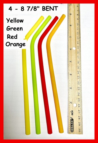 Silicone Straws, Reg. & Smoothy, 5 1/2" - 14 1/2" - Picture 40 of 79