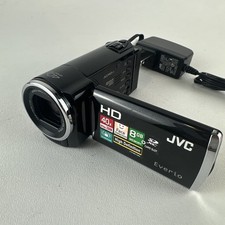 JVC Everio HD Camcorder GZ-HM50BU 8 GB 40x Optical Zoom  16GB card Tested Works