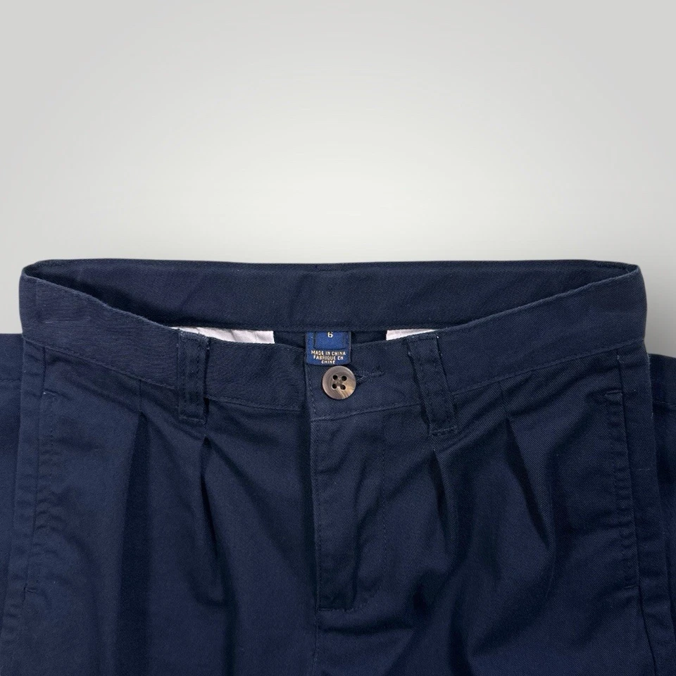 Винтажные штаны для мальчиков Polo Ralph Lauren темно-синие плиссированные детская униформа размер 6 - Изображение 2 из 4