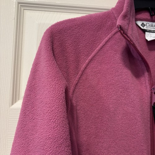 Columbia Youth 14/16 Fleece Jacket Pink Purple Full Zip - Picture 8 of 12