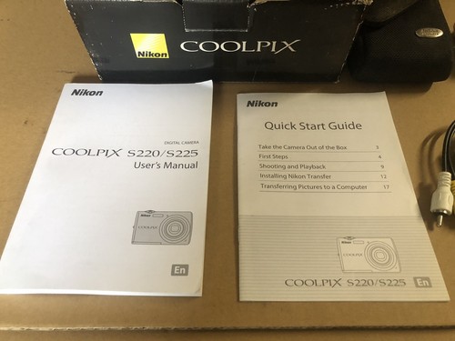 NIXON COOLPIX S225 DIGITALKAMERA MIT LADEGERÄT BEDIENUNGSANLEITUNG UND DISC GEBRAUCHT FUNKTIONIERT - Bild 5 von 8