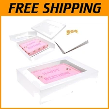 Sturdy 19x14x4 Inch Eco-Friendly Cake Boxes - Enhanced Presentation for Desserts