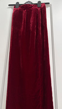 Giorgio Armani Italy Black Label Cranberry Red Velvet Wide Leg Pants Sz 42 EUC