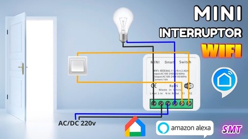 MINI INTERRUTTORE RELÈ WIFI 16A APP SMART LIFE ALEXA GOOGLE HOME domotica rohs - Foto 3 di 5