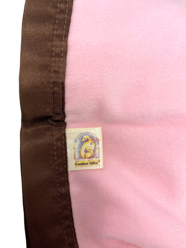 Comfort Silkie Babydecke weich rosa braun 14 x 18 Silkie Satins Baumwolle Flanell - Bild 4 von 12