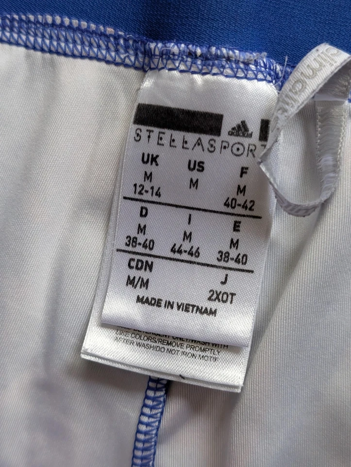 Adidas Stellasport Leggings Mujer Mediano Azul Rosa Leopardo Stella McCartney Foto 3 de 4