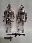 1983 GI JOE ARAH cobra commander and trooper Custom Chrome  Action Figure Set