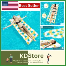 Ultimate Inflatable Pool Float with Headrest & Cooling Features