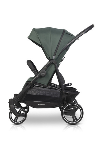 Zwillingsbuggy Twin Circle Line Buggy Jogger Khaki Luftkammerräder - Bild 2 von 3