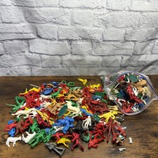 Vintage Huge Lot Timmee Toys Plastic Figures Animals Clowns Indians Army