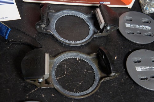 Vintage SWITCH A65 Snowboard Step In Step Clicker Binings mit Ersatzplatten Bügel - Bild 5 von 10