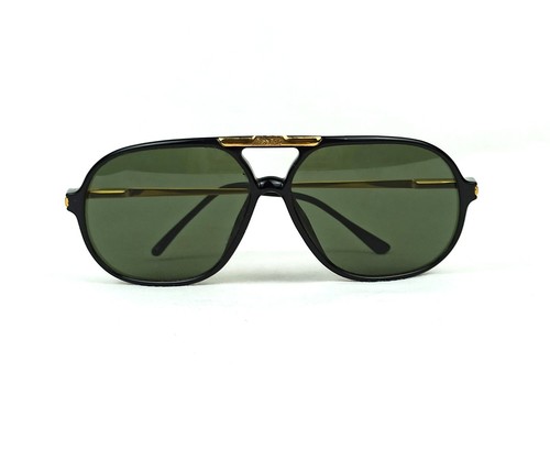 RARE PERSOL RATTI SUNGLASSES VINTAGE BLACKFRAME ITALY 1970s PILOT MEN - Picture 18 of 19