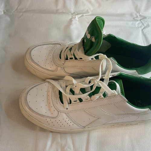 Diadora All Gender Leather White / Green Sneakers Size 10 - Picture 12 of 12