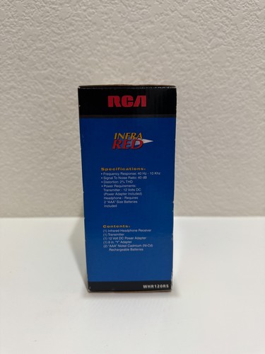 Cuffie wireless RCA infra rosse WHR120RS 25' NUOVE scatola aperta sopra l'orecchio - Foto 2 di 10