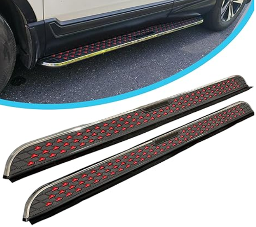 Running Board Side Step Pedal Nerf Bar Fits for Rivian R1T R1S 2022 2023 2024 - Picture 17 of 23