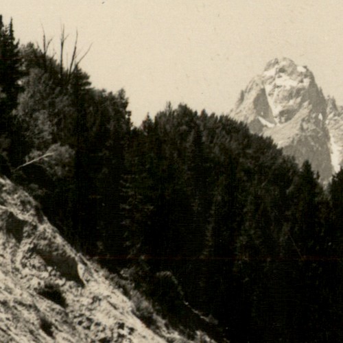 RPPC Wyoming Tetons from across Smoke River Real Photo c1950s Postcard - Picture 3 of 5