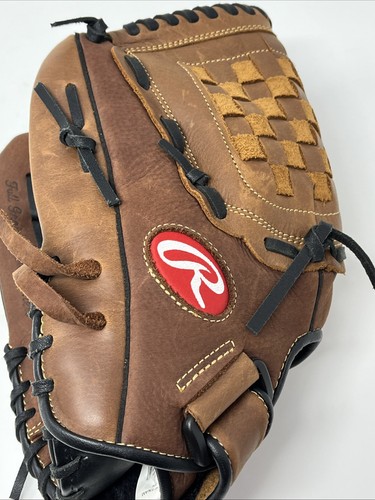 Rawlings RBG36BC LHT 12.5" Brown & Black Leather Zero Shock Baseball Glove Lefty - Picture 9 of 10