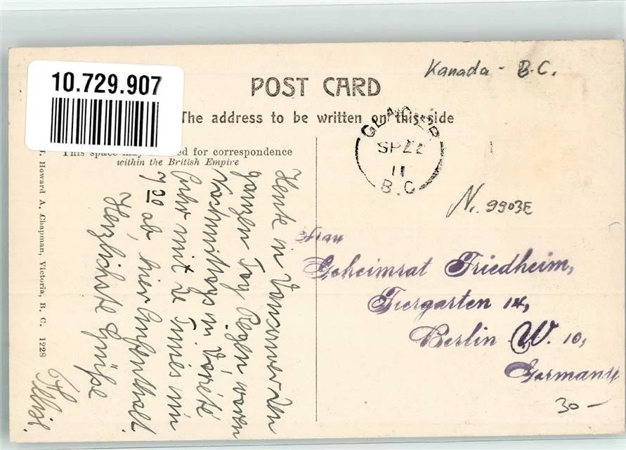 10729907 - Victoria Ashcroft B.C. 1911 - Bild 2 von 2
