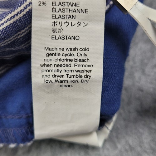 Pantalones Cortos Khakis by Gap Mujer Talla 12 The 4" Cortos Azul Rayas 32" Cintura - Imagen 5 de 9
