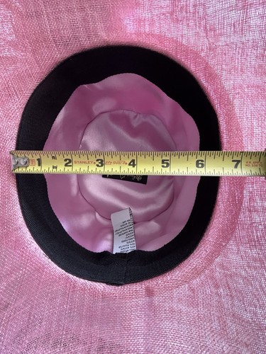 Vintage Champagne ITALY Women's Wide Brimmed LILAC/PINK Hat Wedding/Derby/Church - Picture 19 of 20
