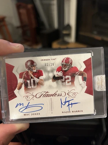 2021 Flawless Collegiate Mac Jones Najee Harris RC AUTO fss-al2 #/20 🔥🔥🔥