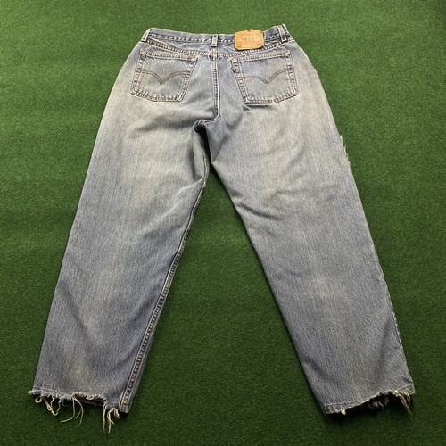 Jeans vintage Levis 560 para hombre 32 azul denim años 90 desgastados se adapta 32x28 HECHOS EN EE. UU. - Imagen 3 de 12
