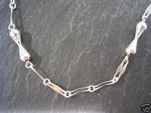 MATURE DESIGN - LONG NECKLACE CHAIN - SOLID 925 SILVER - Picture 1 of 1