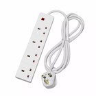 4 Way Gang Electric Extension Lead 2 M METER Cable 13A UK Plug Multi Way Adapter