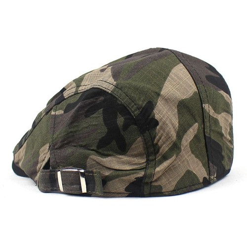 Camouflage Zeitungsjungen Mützen Herren Baumwolle Flat Schirmmütze Maler Baskenmütze Sonnenhut; - Bild 4 von 16