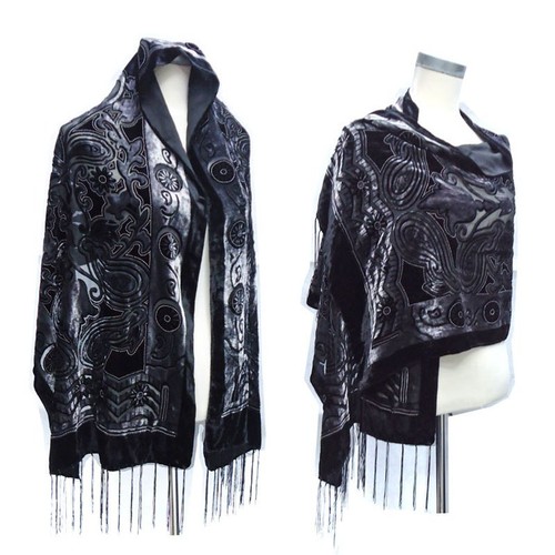 Plus Samt Cashew Seide Schal Winter Schal Frauen Hijab Schal Mode Dame Kleid - Bild 2 von 9