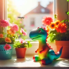 Dinosaur in Bloom – Digital Wall Art, Instant Download, Printable File