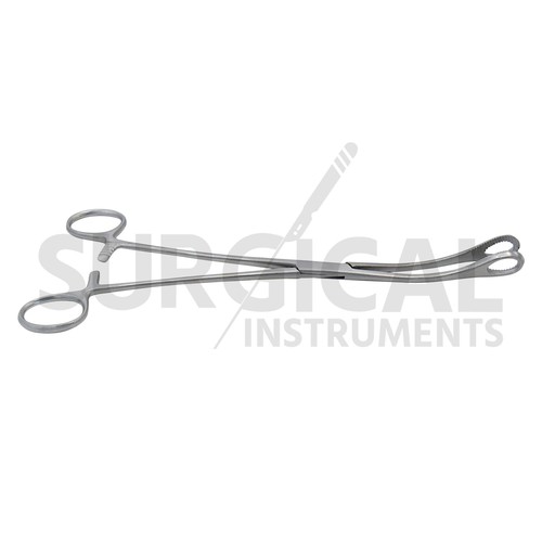 Sponge Forceps Serrated 9.50" Curved Surgical Gynecology German Grade - Picture 12 of 12