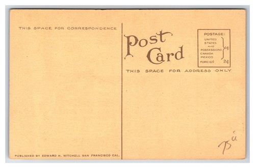 Market Geary und Kearny Straßen Kreuzung San Francisco CA Sepia DB Postkarte W4 - Bild 2 von 2