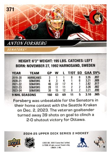2024-25 Upper Deck Series 2 Hockey Base 251-450 Complete Your Set You Pick Card - Picture 239 of 399