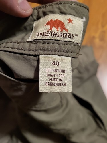 Pantalones Cortos Dakota Grizzly Nylon Verde Carga Pesca/Senderismo Camping 40"X 9" - Imagen 6 de 6