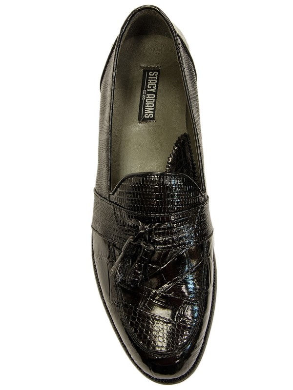 Stacy Adams Schwarz, Echtes Schlangenhaut Schlangenhaut Schlangenhaut Trimm Leder Quaste Slipper Herren a3c787 Stacy Adams Schwarz, Echtes Schlangenhaut Schlangenhaut Schlangenhaut Trimm Leder Quaste Slipper Herren a3c787