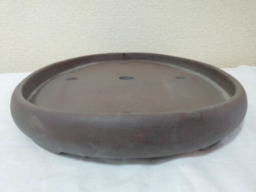 Japanese Bonsai Pot Signed Unglazed Oval Large Width 40 cm/ 15.75 in. - Picture 6 of 12