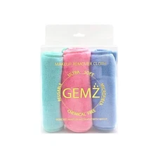 GEMZ Makeup Remover Cloth Reusable Ultra Soft Facial Cleansing Towel 3pack
